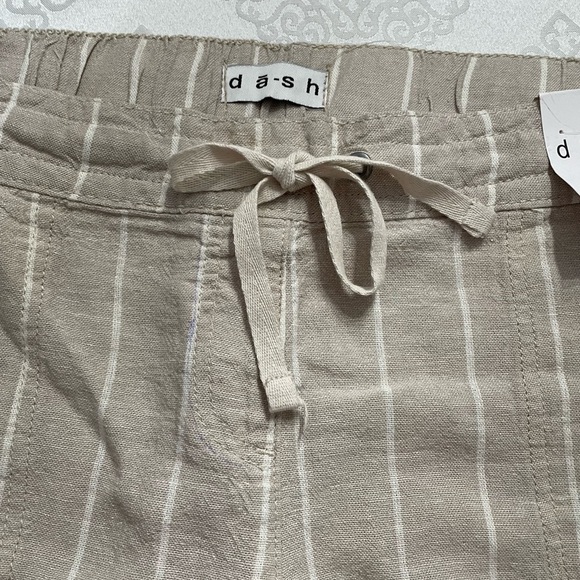Da-sh pants & jump suit. Striped linen blend wide-leg pants. Size M women. - Picture 5 of 7
